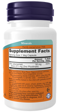 NOW FOODS ZINC PICOLINATE 50 MG VEG 60 CAPSULES