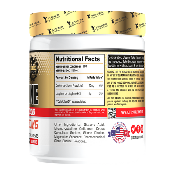Dexter Jackson L-Arginine 180 Tablets