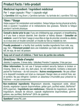 PVL Carnitine 750mg