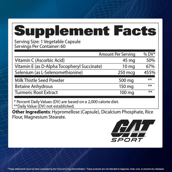 Gat Sport Essential Liver Cleanse 60 Capsules Healthy Liver Function