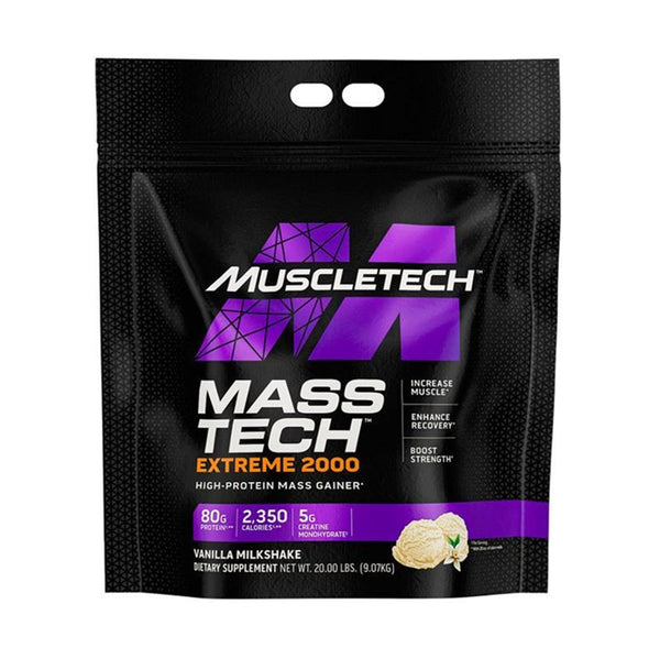Muscletech Mass-Tech Extreme 2000 Mass Gainer Protein Powder 20 lbs MUSCLETECH