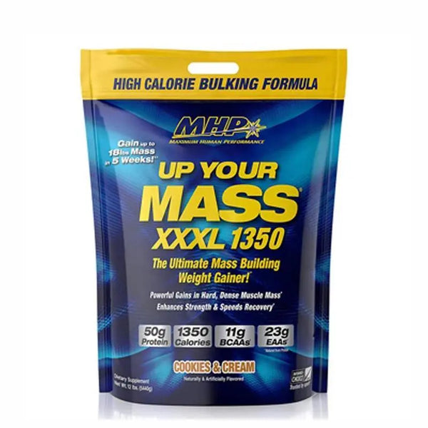 MHP Up Your Mass XXXL 1350 Weight Gainer 12 lbs Muscle Building Mass Gainer MHP